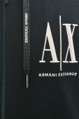 Бавовняна кофта Armani Exchange чоловіча колір синій гладка