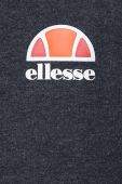 Бавовняна кофта Ellesse чоловіча колір чорний з капюшоном однотонна