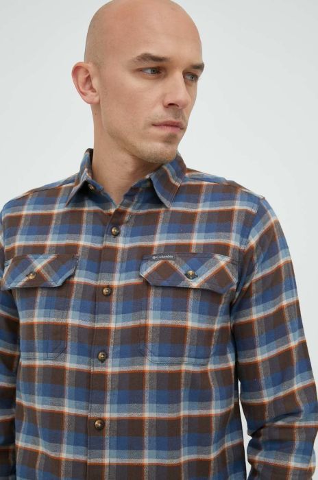 Сорочка Columbia чоловіча колір синій regular класичний комір 1861582-452 (2823513)
