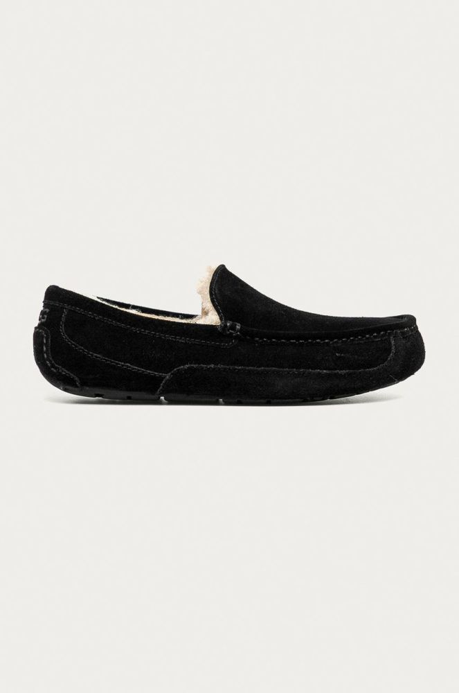 UGG - Замшеві тапочки Ascot колір чорний