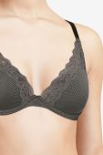 Бюстгальтер Passionata колір сірий мереживо гладкий