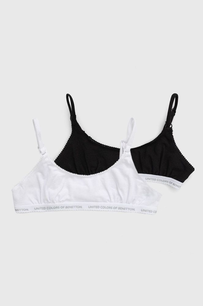 Дитячий бюстгальтер United Colors of Benetton (2-pack) колір білий