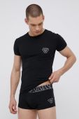 Піжама Emporio Armani Underwear чоловіча колір чорний з аплікацією