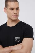 Піжама Emporio Armani Underwear чоловіча колір чорний з аплікацією