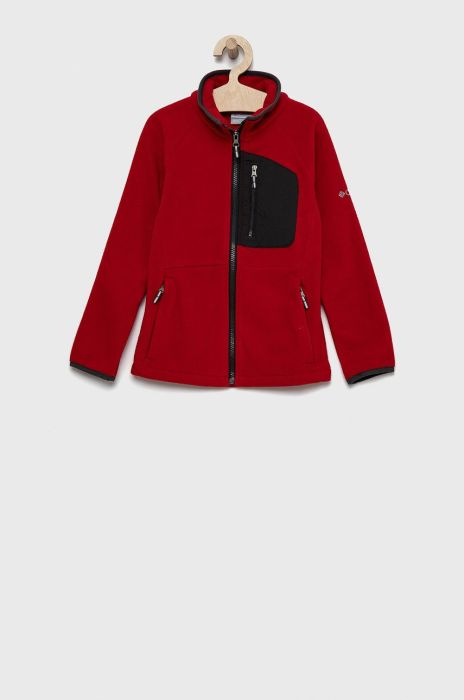 Дитяча кофта Columbia колір червоний гладка