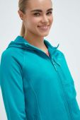 Кофта Viking жіноча колір бірюзовий з капюшоном однотонна