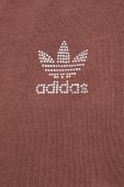 Кофта adidas Originals жіноча колір коричневий гладка