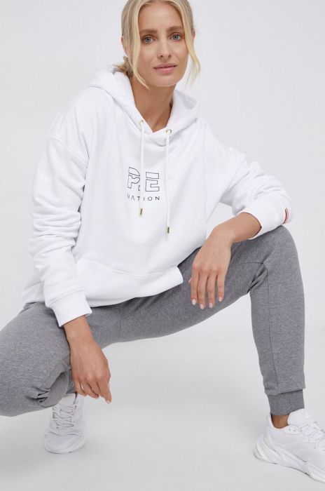 Бавовняна кофта P.E Nation жіноча колір білий з принтом (1842646)