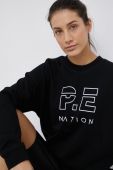 Бавовняна кофта P.E Nation жіноча колір чорний гладка
