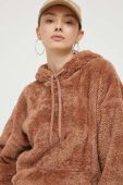 Кофта UGG жіноча колір коричневий з капюшоном однотонна 1121380-CRM