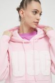 Кофта UGG жіноча колір рожевий з капюшоном з аплікацією 1121385-BLK