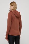 Спортивна кофта Houdini Power колір коричневий з капюшоном однотонна