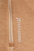 Кофта Houdini жіноча колір коричневий з капюшоном однотонна