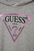 Дитяча бавовняна кофта Guess колір сірий з принтом (1540197)