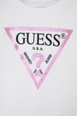 Дитяча бавовняна кофта Guess колір білий з принтом (1521465)
