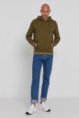 Кофта Guess чоловіча колір зелений гладка