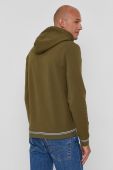 Кофта Guess чоловіча колір зелений гладка