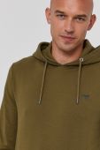 Кофта Guess чоловіча колір зелений гладка