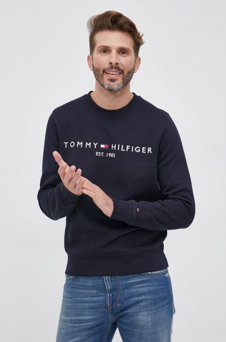 Кофта Tommy Hilfiger чоловіча колір синій з аплікацією (1890672)