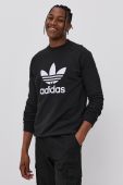 Бавовняна кофта adidas Originals чоловіча колір чорний з принтом H06651-BLK/WHT