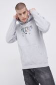 Кофта HUF чоловіча колір сірий з принтом (1874392)