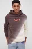Кофта HUF чоловіча колір коричневий з принтом (2006433)
