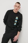 Кофта HUF чоловіча колір чорний з принтом (1997771)