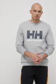 Бавовняна кофта Helly Hansen чоловіча колір сірий однотонна 34000-597 (2168431)