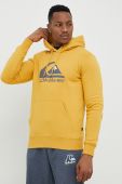 Кофта Quiksilver чоловіча колір жовтий з капюшоном з принтом (2957023)