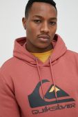 Кофта Quiksilver чоловіча колір бордовий з капюшоном з принтом (2957027)