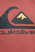 Кофта Quiksilver чоловіча колір бордовий з капюшоном з принтом (2957027)