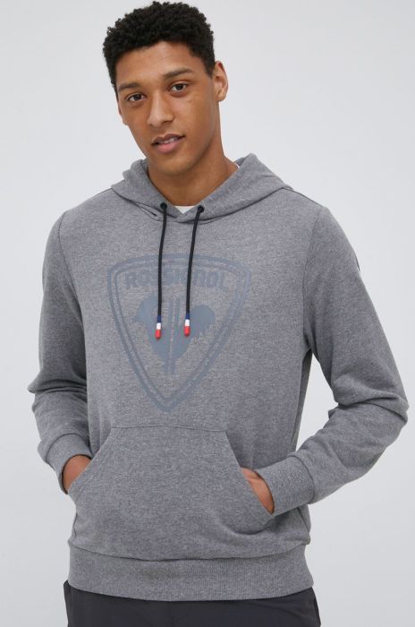 Кофта Rossignol чоловіча колір сірий з принтом (2291582)