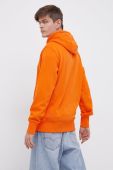 Бавовняна кофта Superdry чоловіча колір помаранчевий з аплікацією