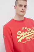 Кофта Superdry чоловіча колір рожевий з принтом