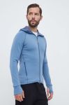 Спортивна кофта Houdini Power з капюшоном однотонна колір блакитний (3620117)