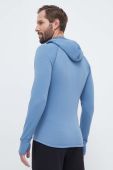 Спортивна кофта Houdini Power з капюшоном однотонна колір блакитний (3620117)