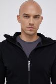 Спортивна кофта Houdini Power колір чорний з капюшоном однотонна