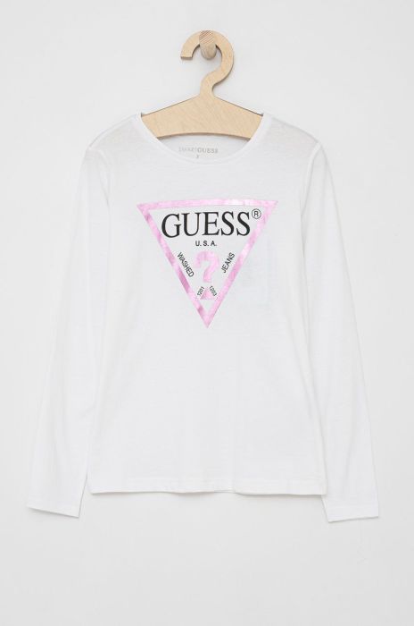 Дитячий лонгслів Guess колір білий (1521524)