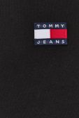 Лонгслів Tommy Jeans чоловічий колір чорний з аплікацією