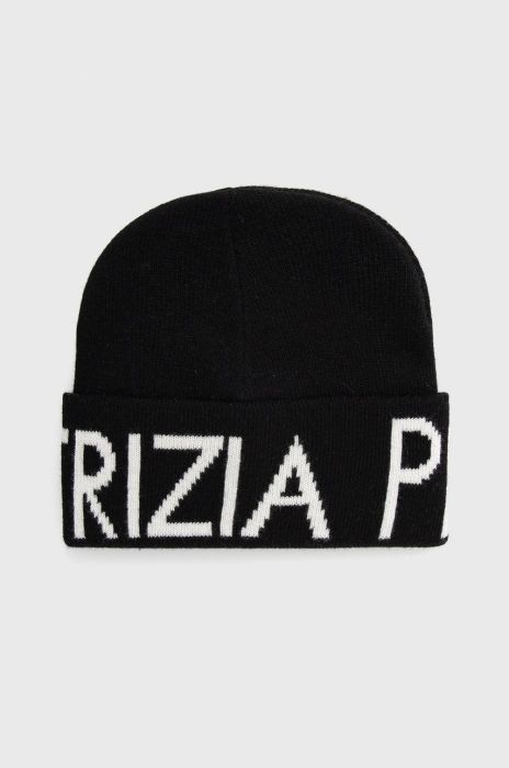 Вовняна шапка Patrizia Pepe колір чорний вовна