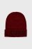 Шапка з домішкою вовни Guess колір бордовий з тонкого трикотажу