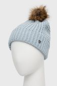 Шапка Helly Hansen з товстого трикотажу колір блакитний