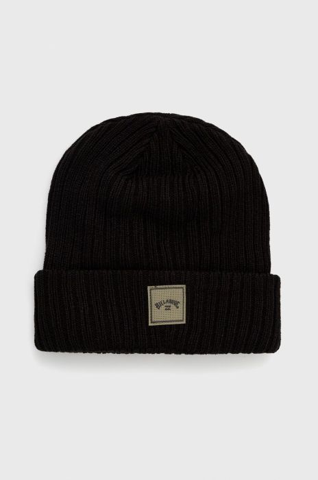 Шапка Billabong колір чорний з тонкого трикотажу