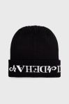 Шапка Deha колір чорний з тонкого трикотажу
