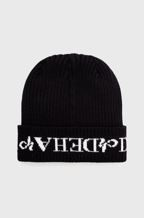 Шапка Deha колір чорний з тонкого трикотажу