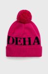 Шапка Deha колір рожевий з тонкого трикотажу