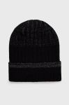 Шапка Deha колір чорний з товстого трикотажу