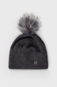 Шапка з домішкою кашеміру Granadilla колір сірий з товстого трикотажу