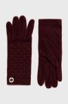 Рукавички Granadilla колір бордовий з тонкого трикотажу
