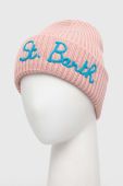 Шапка з домішкою кашеміру MC2 Saint Barth колір рожевий з товстого трикотажу